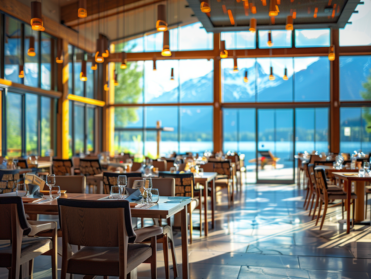 Restaurante Nahuel con vista al lago